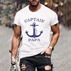 Футболка мужская с 3D-принтом якоря, Пляжная Повседневная тенниска с коротким рукавом, Модная стильная спортивная майка, красивая одежда для джентльменов, лето