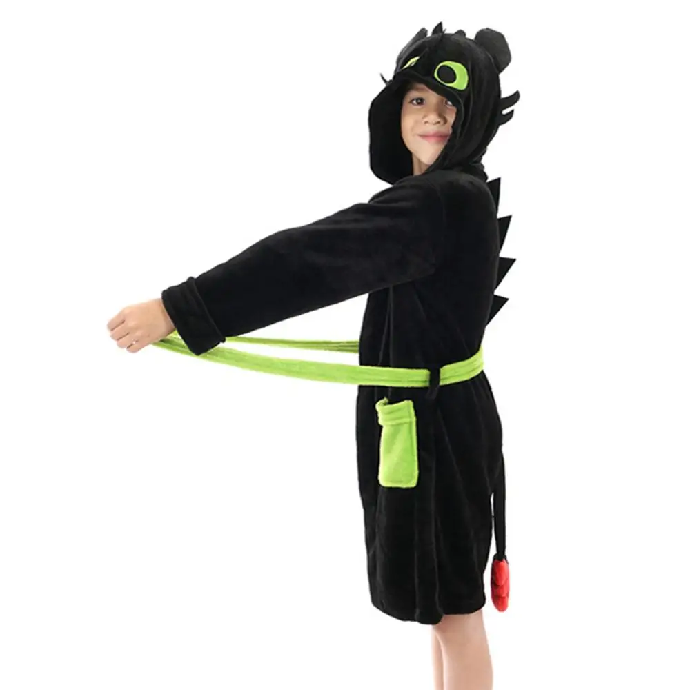 Как приручить халат пижамы косплей банный одежда для сна Мультяшные детей |