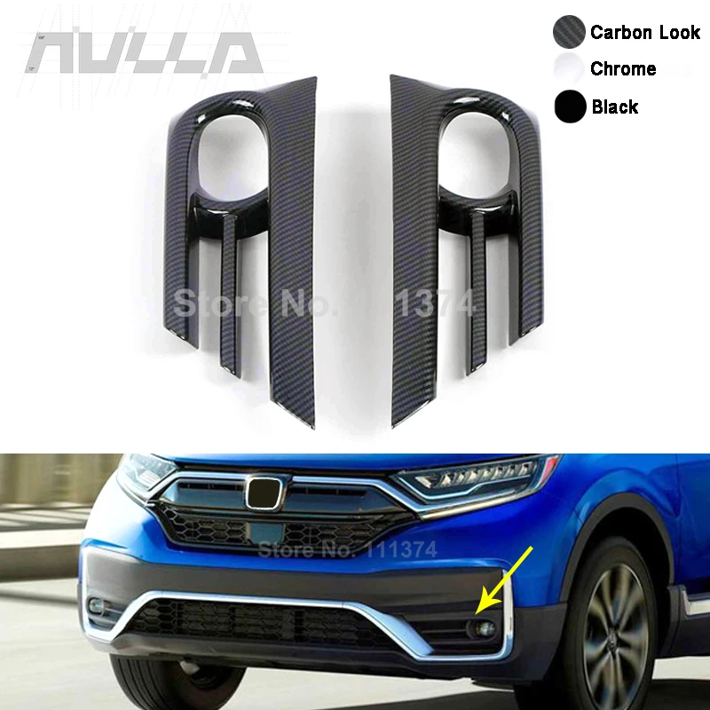

Для Honda CR-V CRV 2020, карбоновый внешний вид, хромированная черная рамка для передней панели автомобиля, декоративные аксессуары для отделки