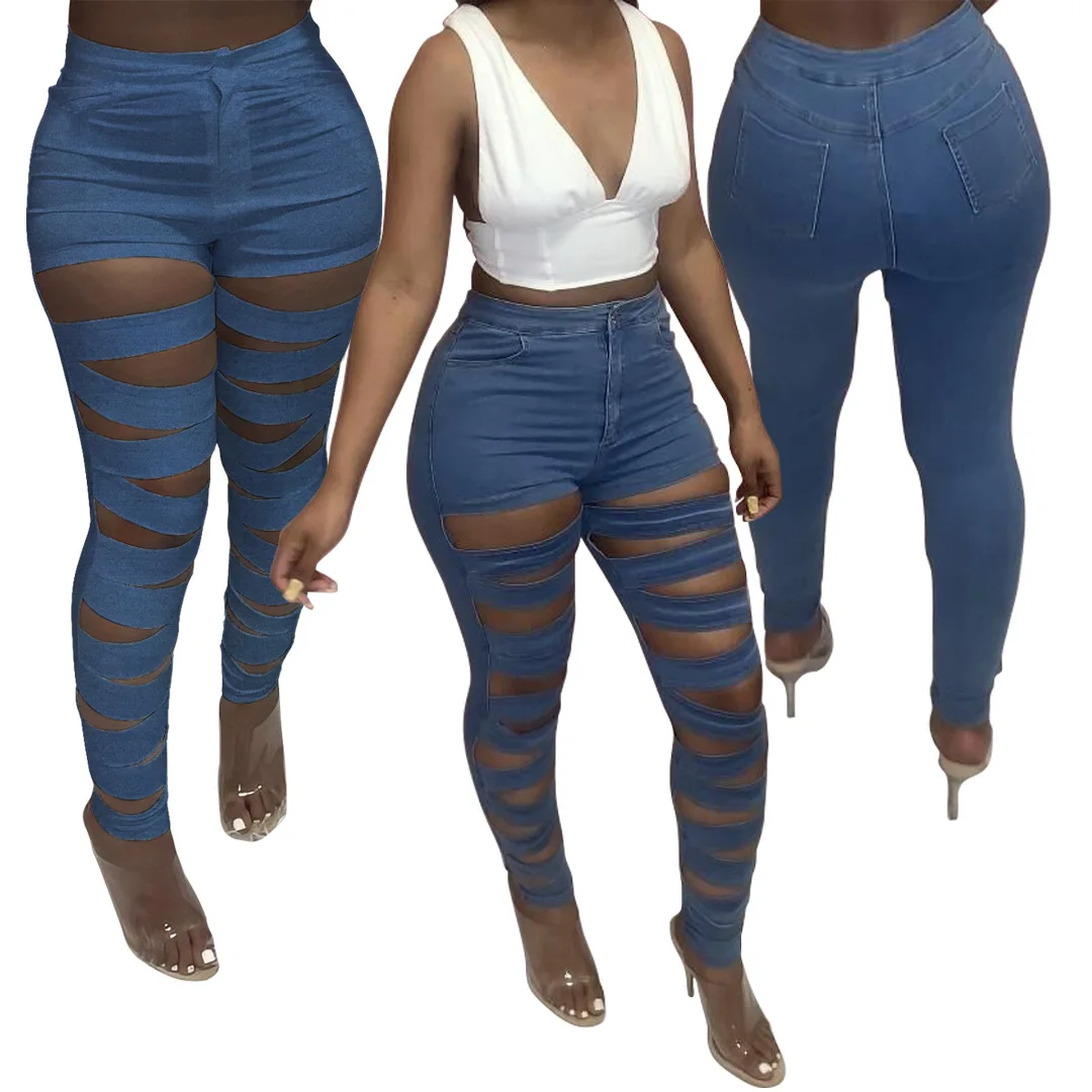 

Женские новые летние тонкие сексуальные джинсовые брюки