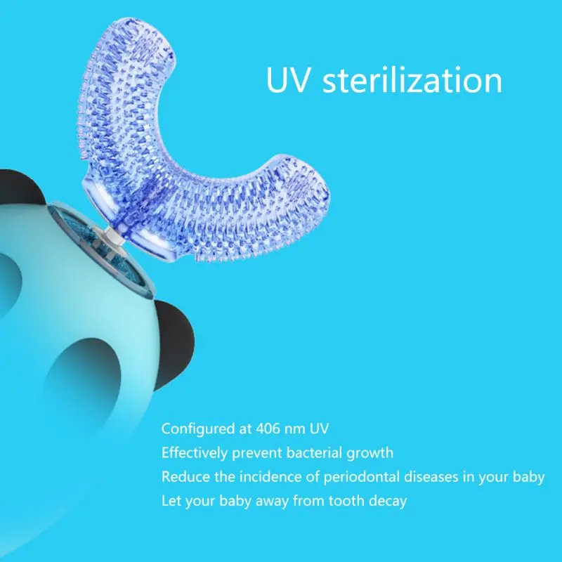 

Children Sonic Electric Toothbrush U-shaped Silicone Kids Automatic Tooth Beauty
