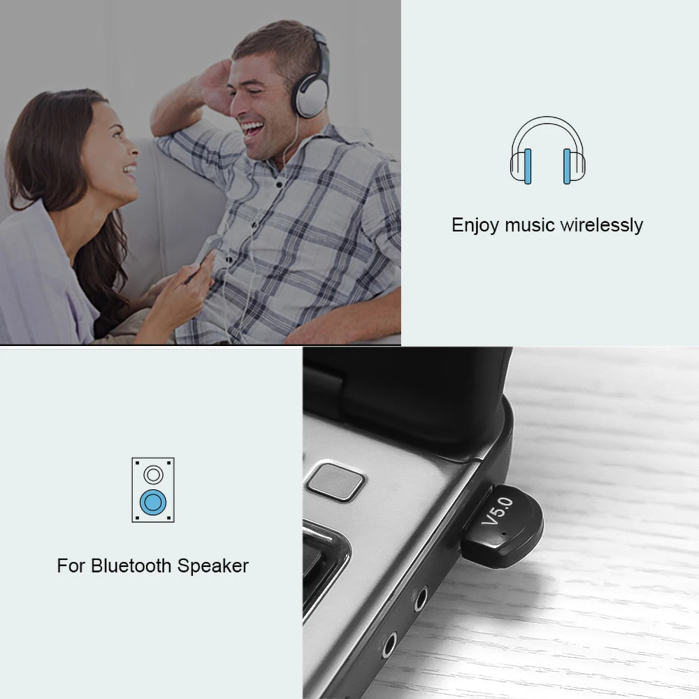 Kebidumei беспроводной 5,0 Bluetooth USB адаптер Bluetooth ключ приемник передатчик беспроводной USB адаптер для компьютера ПК ноутбука
