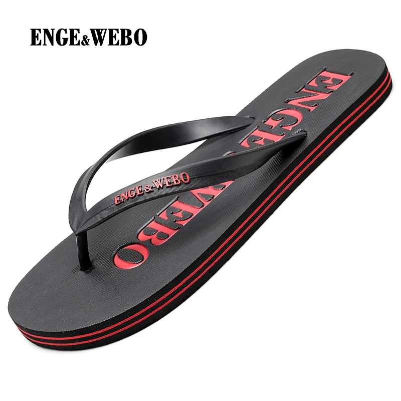 

men summer slippers antiskid flat bottom sandals outdoor male casual flip flops fashion new style 2021 rubber designed hotsale