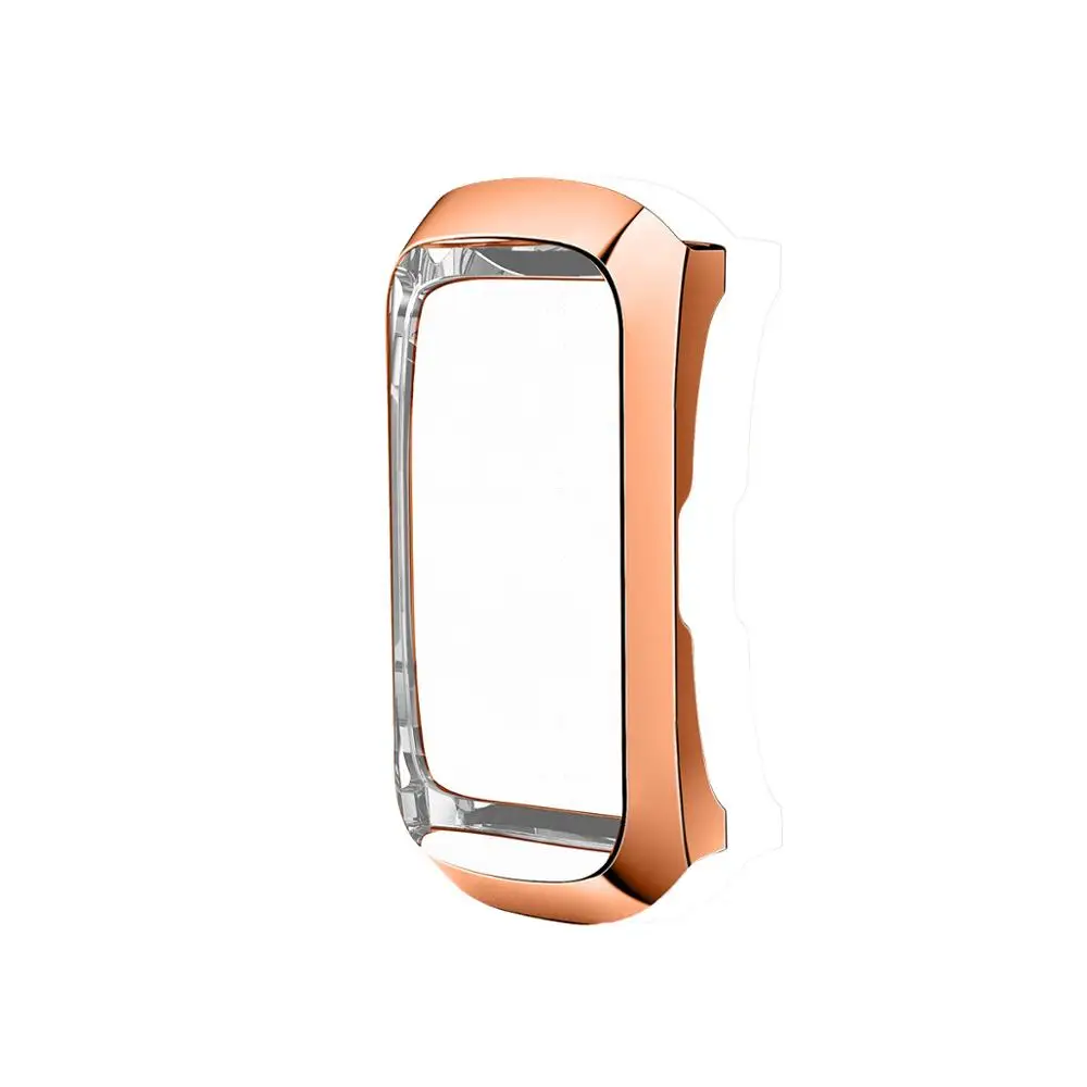 Розовое золото Покрытие Мягкий ТПУ защитный кожух для samsung Galaxy Fit SM-R370 новые аксессуары для часов прозрачный устойчивый к царапинам прочный - Цвет: Розовое золото