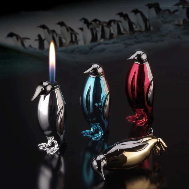 

Penguin Lighter Open Flame Cigarette Lighter Personality Crafts Ornaments Portable Smoking Set Creative Smoking Accessories