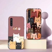 cat cute kitten phone case for xiaomi redmi note mi 7 8 9 10 a s t pro max 4g 5g mobile bags funda coque cover