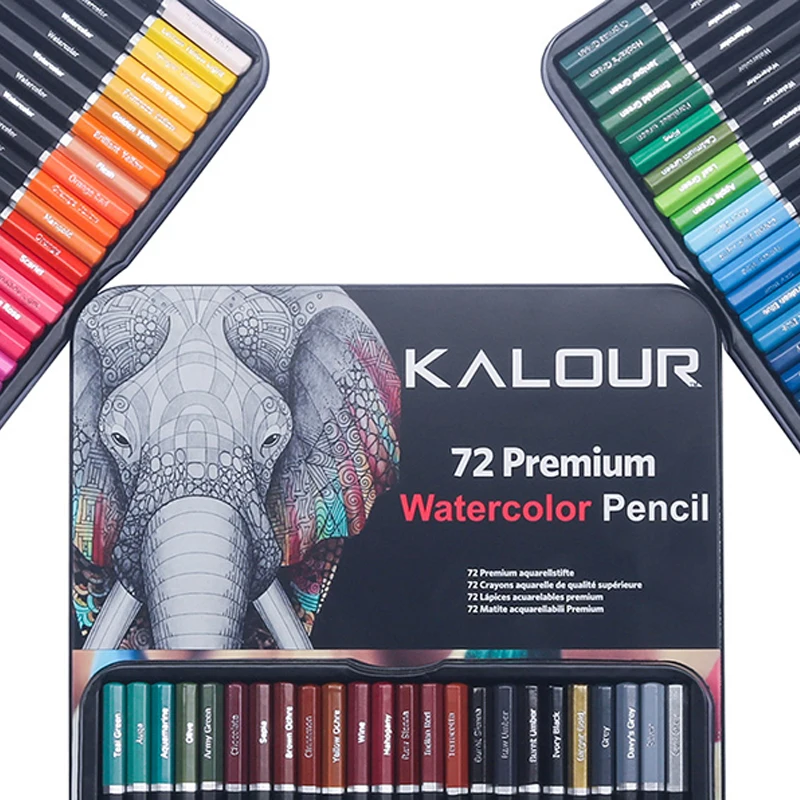 

kemila Professional 72 Colors Color Pencil Set Iron Box Colored Colour Drawing Pencil Lapices De Colores School Artist Supplies