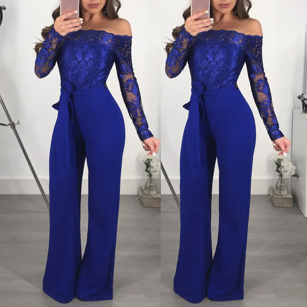 Комбинезон женский с открытыми плечами пикантный Элегантный Модный Ромпер