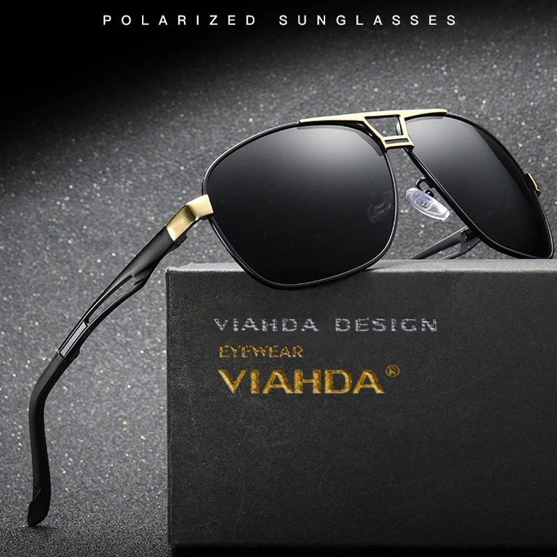 

Солнцезащитные очки Мужские VIAHDA, Поляризованные, алюминиевые