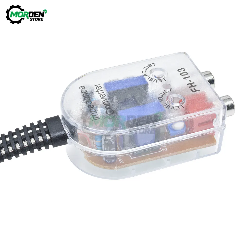 Преобразователь сопротивления звука 12 В автомобильный аудиофильтр аудиовыход |