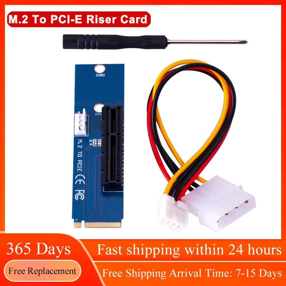 

NGFF M2 M.2 To PCI-E 4x 1x Slot PCIE Riser Card Adapter Male To Female Pci Express Multiplier For Bitcoin ETH Mining Miner Rig