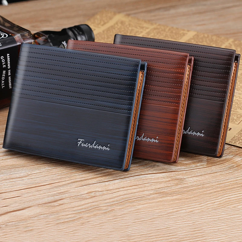 

Fashion Vintage Short Men'S Leather Wallet Short Slim Men'S Wallet Money Credit Card Holder Men'S Wallet Purse