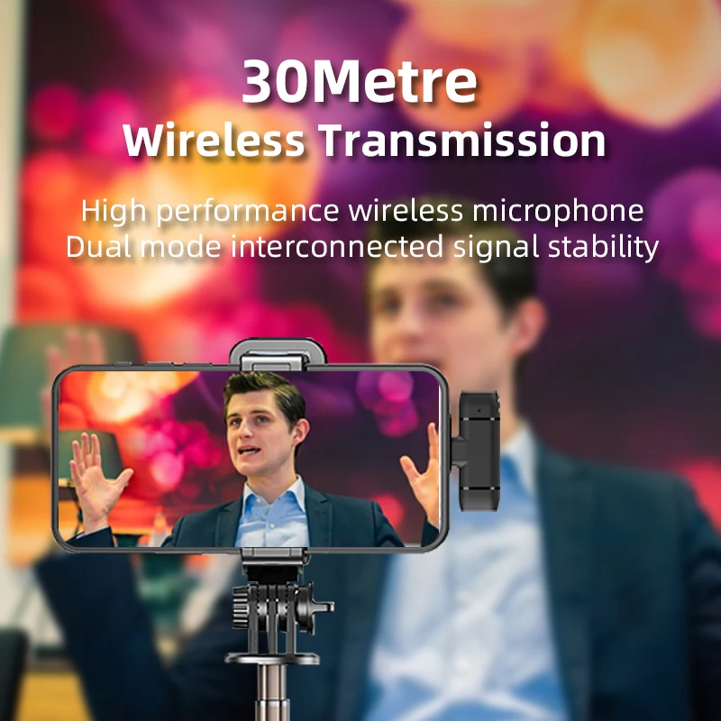 wireless lavalier microphone portable mini quick connect for iphone android moblie phone live broadcast phone sound record 2 4g free global shipping