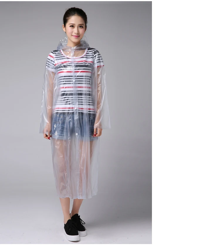 Уплотненный плащ пончо для взрослых модное прозрачное непромокаемое