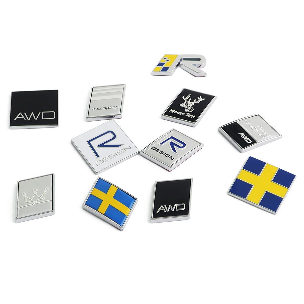 Автомобиль R AWD надпись флаг лосят тест значок эмблема багажник наклейка для VOLVO S40