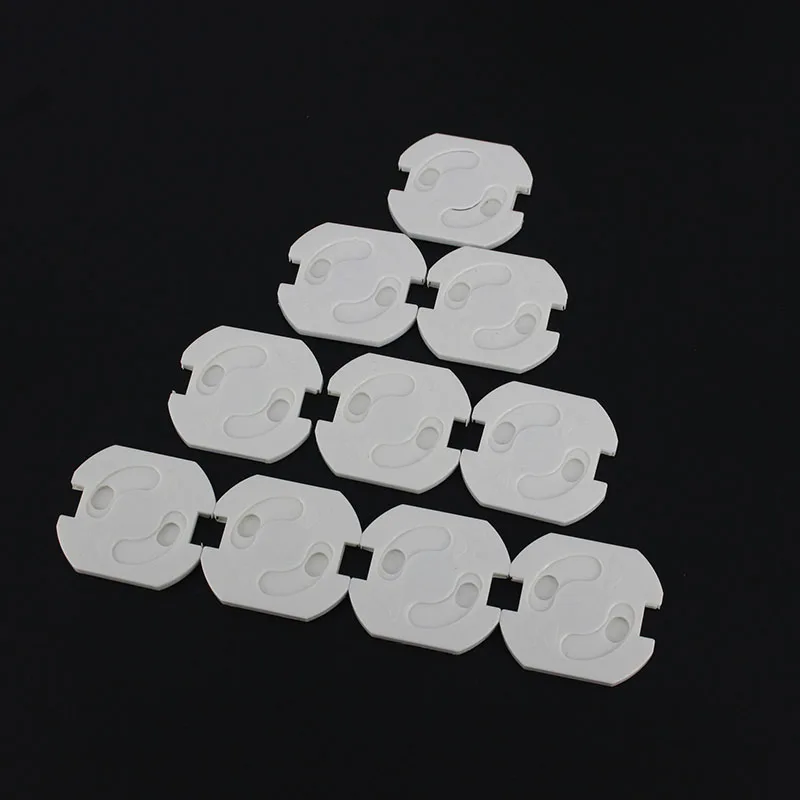 

10Pcs/Lot Baby Safety Rotate Cover 2 Holes EU Standard Children Electric Protection Socket Plastic Baby Locks Child Proof Socket