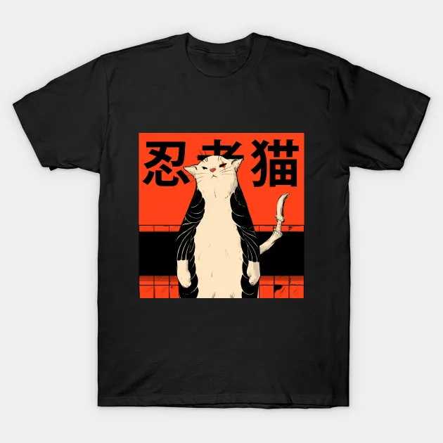 Neko Ninja Мужская футболка Pototo The Fat Ninja|Мужские футболки| |