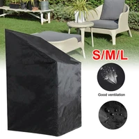 garden patio furniture protector stacked chair dust cover storage bag high quality outdoor waterproof dustproof chair organizer