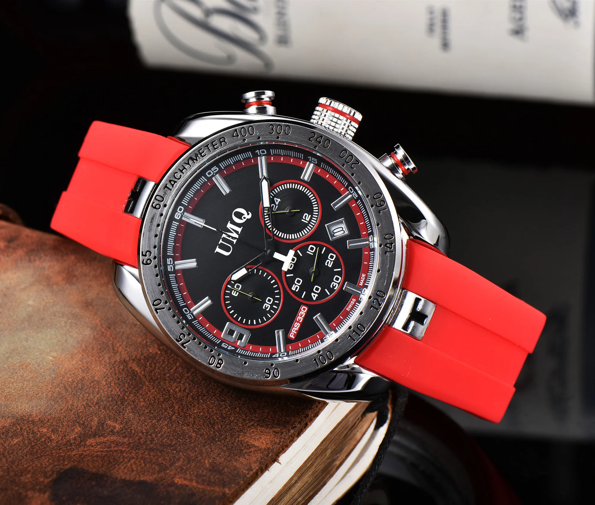 

AAA watch Men's wristwatch full function time running second rubber watch with dial, all hands work normally