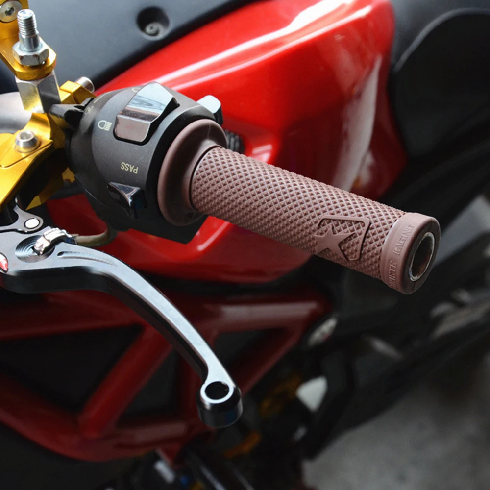 

Motorcycle Rubber Handlebar 2Pcs 7/8 22mm Rubber Handlebar Hand Grip Bar End For Motorcycle Bike Cafe Racer Car Styling