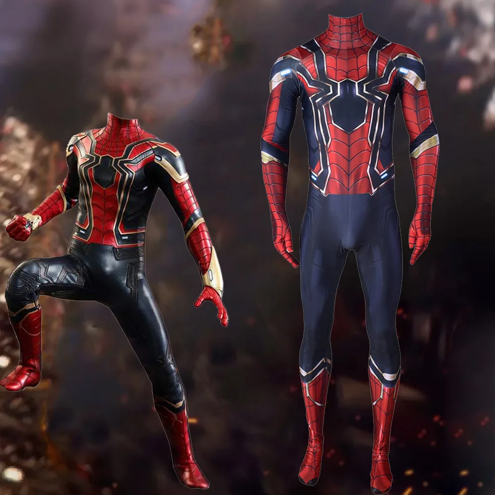Костюм на Хэллоуин Железный человек костюм спайбой косплей 3D принт лайкра