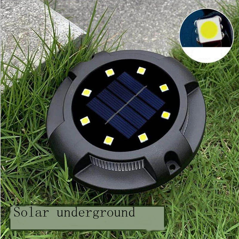 

Outdoor solar waterproof underground light 8led+4led 5050 lamp beads highlight garden garden landscape decoration Stair lights