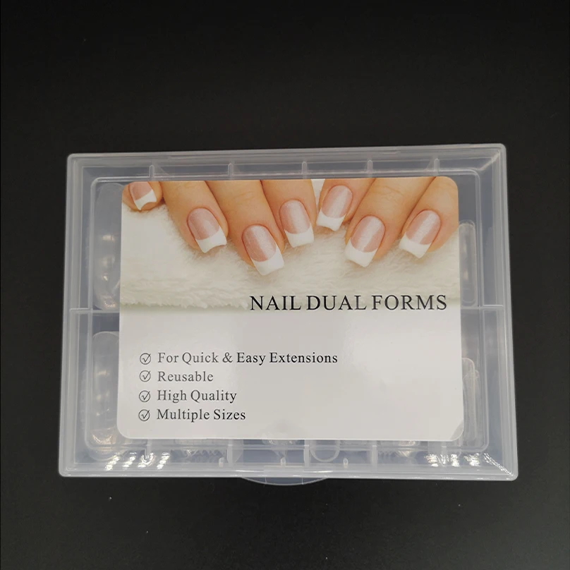 Mold Tips Finger Extension Dual Forms Guide UV Gel Nail Art Tools Fake Nails Easy Apply Home Use Builder Manicure Tool New | Красота и