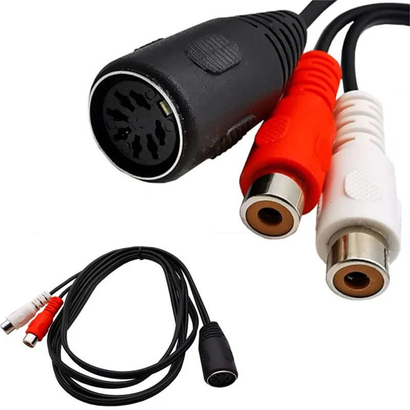 7 контактный разъем для миди кабеля с двумя разъемами RCA аудиокабель 0 5 м 1