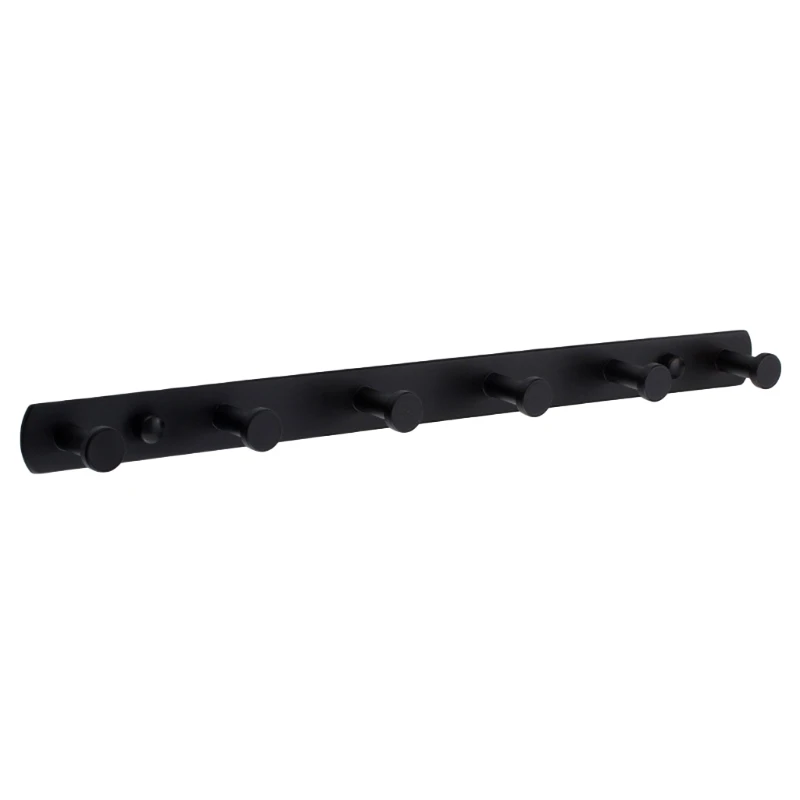

Aluminum Wall Mounted Robe Rack Clothes Hanger Towel Holder 3/4/5/6 Hooks Kitchen Bathroom Hardware