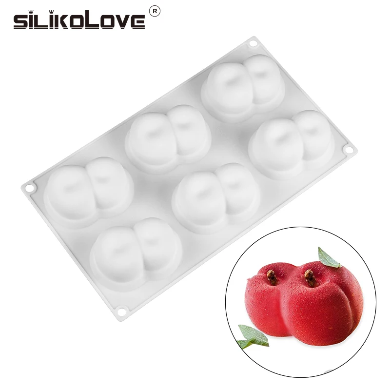Новинка силиконовая форма для муссов и десертов SILIKOLOVE 6 форм соединяемые с вишней
