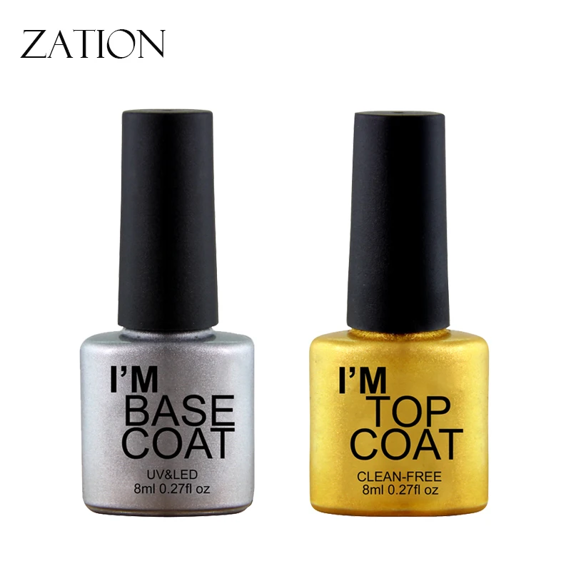 Лак для ногтей Zation укрепляющий базовый верхний слой лак долговечный Гель 8 мл