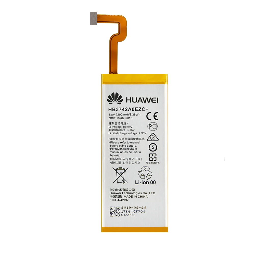 100% Оригинальный аккумулятор HB3742A0EZC + для Huawei P8 Lite Ascend P8Lite TAG L21 L22 L23 L01 L03 L13 ALE UL00 2200