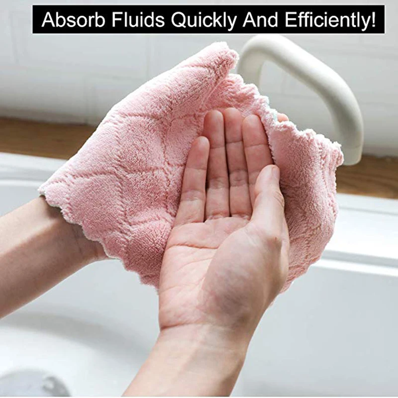 4 шт. чистые полотенца микрофибра ткань для посуды кухонные аксессуары