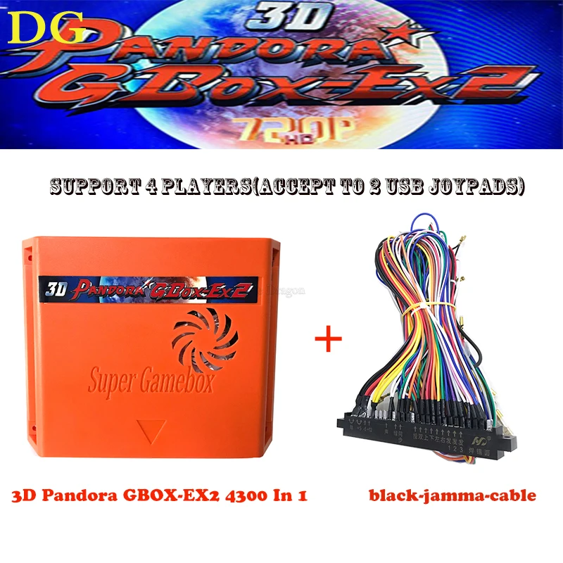 

Аркадная игра настольная 4300 в 1 wifi 3D Pandora GBOX-EX2 с USB проводной беспроводной геймпад Jamma геймпад материнская плата