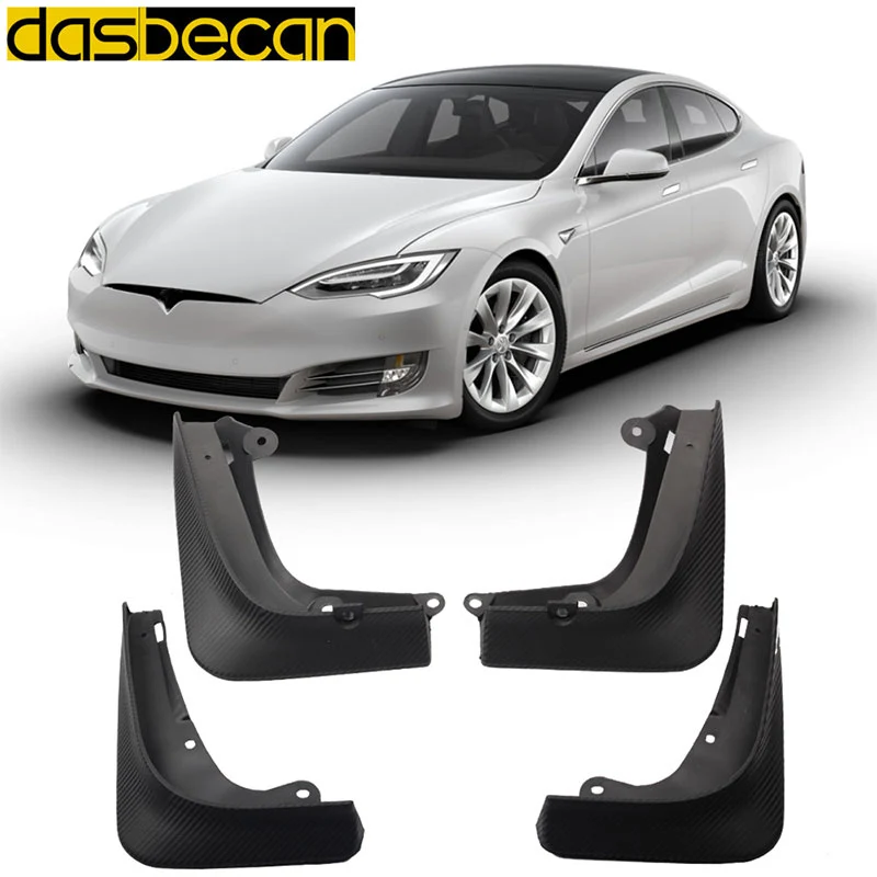 Брызговики Dasbecan 4 шт. передние/задние брызговики Автомобильные для Tesla Model S 2012-2019