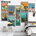 Плакат на холсте с изображением известного города, Лондона, Нью-Йорка, Италии, пейзажа, настенные картины для декора гостиной