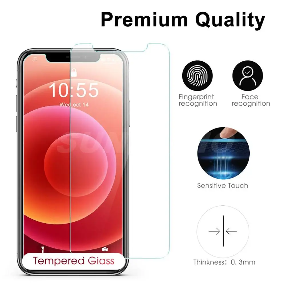 3pcs tempered glass for iphone 7 8 12 11 pro max xr xs x screen protector glass for iphone 5s 6 7 8 plus for iphone se2 13 glass free global shipping