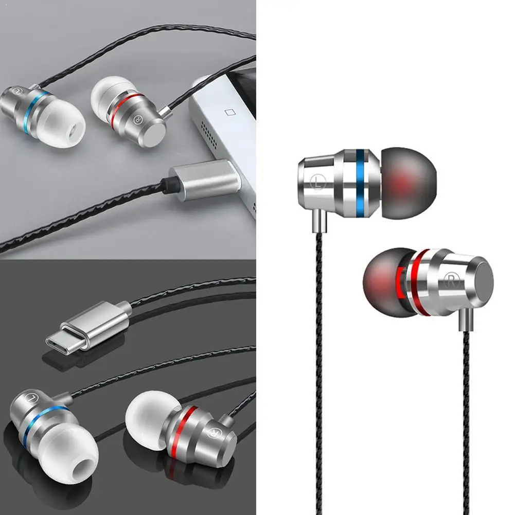 Проводные наушники с интерфейсом Type C металлические Line 6/Note /MIX для MI Mic LE