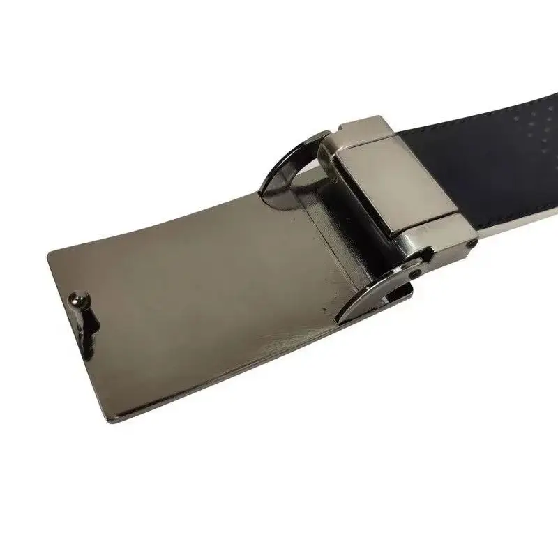 

New style golf belt men's and women's belt leisure sports business black leather belt can be cut and tailored golf sports belt