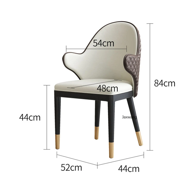 

Luxury Dining Chair Home Furniture Armchair Leather Dining Chair Home Nordic Solid Wood Backrest Chair Modern Makeup Desk Chairs