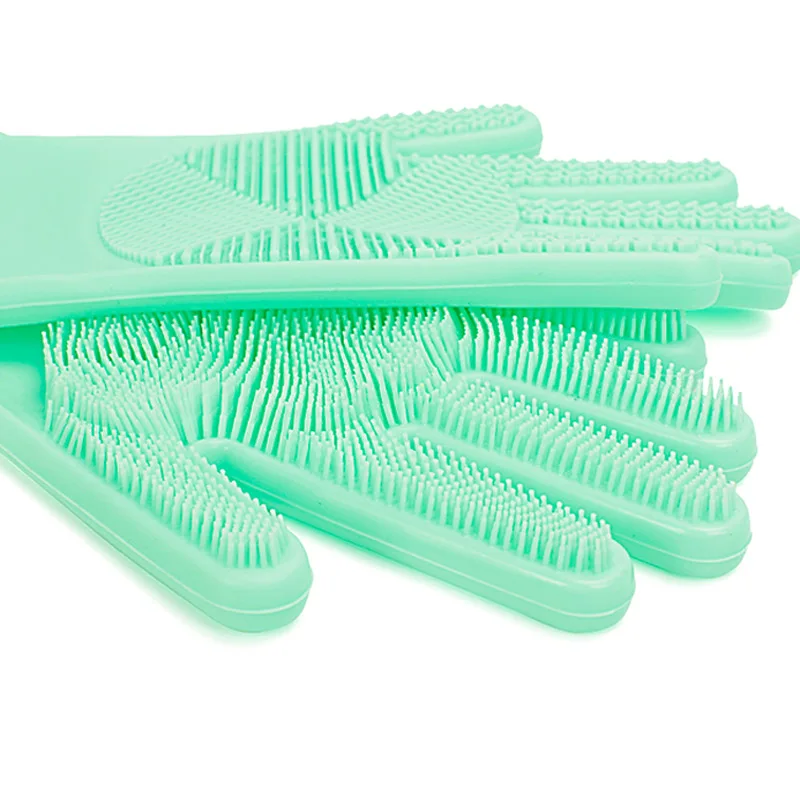 Силиконовые перчатки WORKPRO для мытья посуды многофункциональные прочные удобные