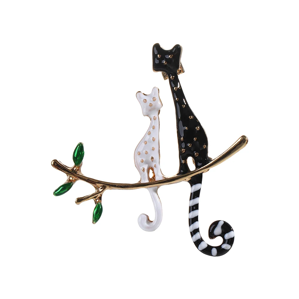 2020 эмалированные броши в виде ленивого кота на дереве | Украшения и аксессуары