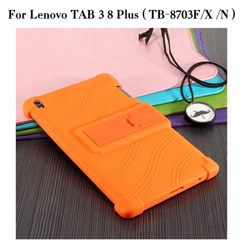 Чехол Slicon для lenovo TAB 3 8 Plus 8703x TB-8703N/F 8," планшетный ПК Защитный чехол для lenovo Tab 4 8 Plus TB-8704X/F/N - Цвет: TAB3 8 Plus-orange