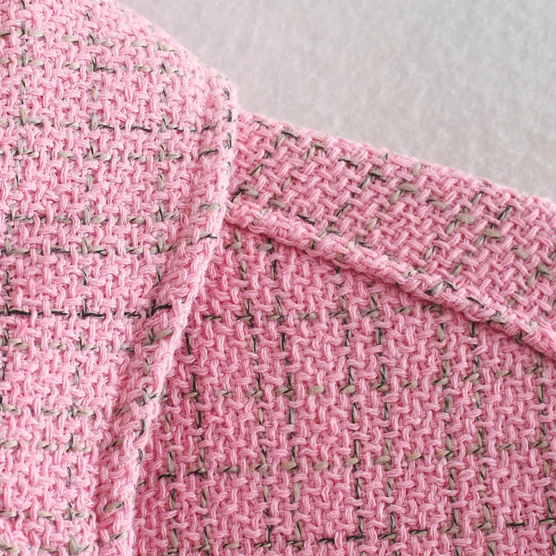 

2020 Autumn Fashion Ladies Thick Shirt Tweed Women Pearl Button Shirts Streetwear Female Outfits Girls Chic Shirts