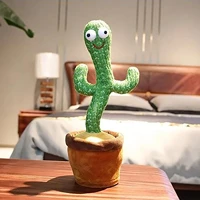 singing dancing cactus plush toy with 3 songs electronic shake dancing toy recording learning to speak twisting cactus plush toy