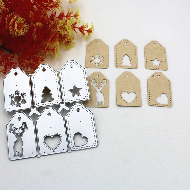 Рождественские бирки металлические Вырубные штампы скрапбукинг костюм для Sizzix