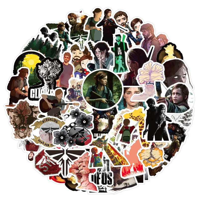 50Pcs  Cartoon The last of us Stickers For Motorcycle Skateboard Bike Laptop Phone Suitcase Car