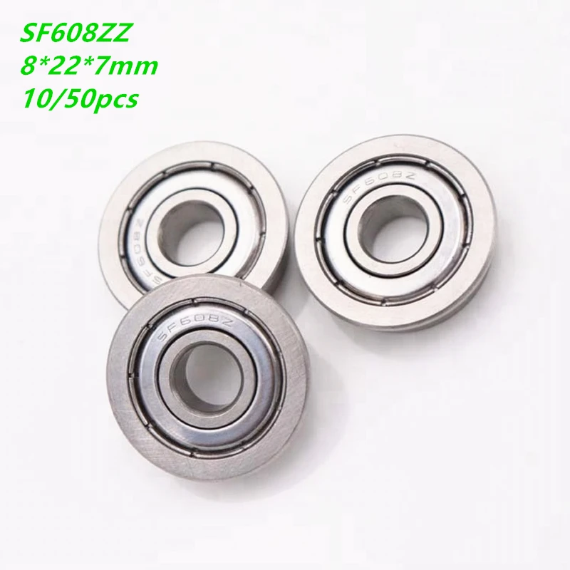 10/50 шт в наборе ABEC 5 SF608ZZ SF608 ZZ Z 8x22x7 мм двойной экранированный фланцевый фланец