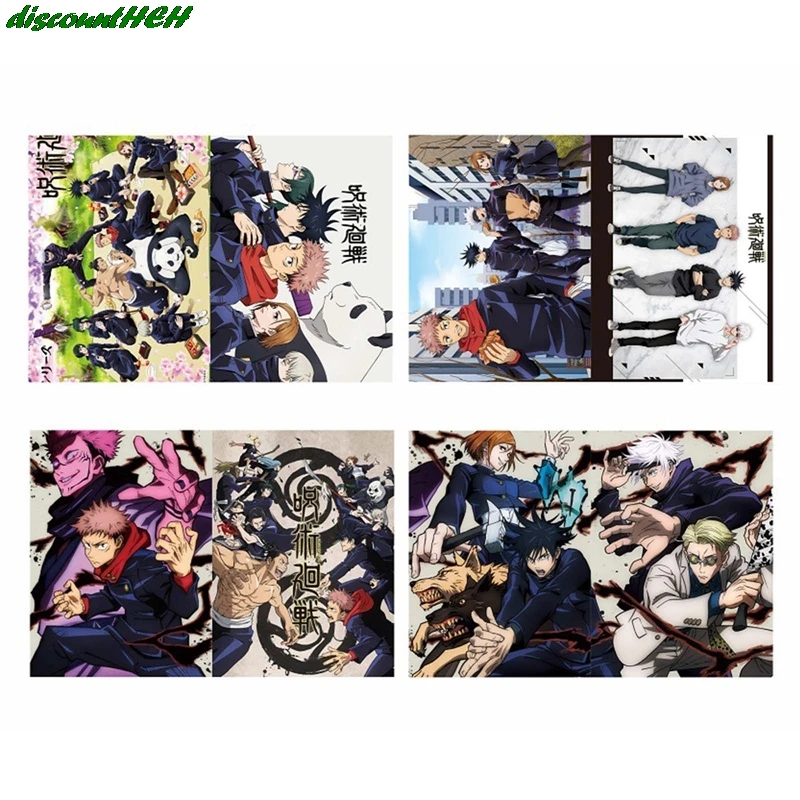 

New Anime Demon Slayer Kimetsu No Yaiba Storage Folder File Bag Jujutsu Kaisen PVC School Office Paper Document Holder