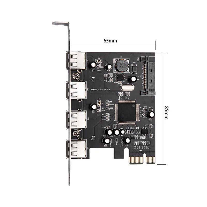Внешний порт PCIe x1 на 4 порта USB2.0 с разъемом SATA|Платы расширения| |